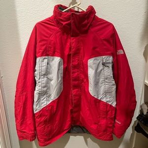 Northface HyVent Ski Jacket XL Red and Gray